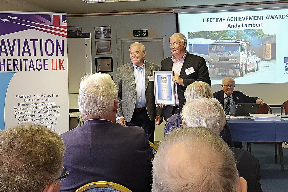 Aviation Heritage  UK Award to Andy Lambert 2023
